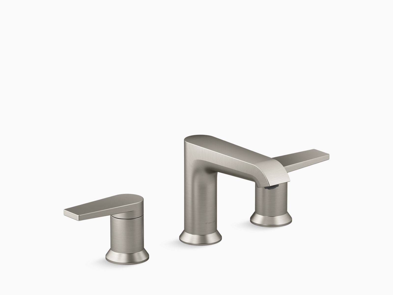 Kohler K-97093-4 Hint Widespread Bathroom Sink Faucet Vibrant Brushed Nickel