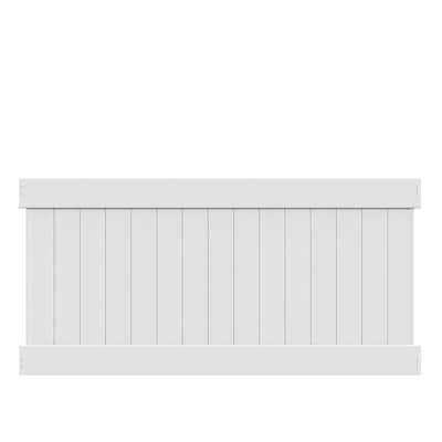 Veranda Linden H x 8 ft. W White Vinyl Privacy Fence Panel Kit - Shop Hardware Tools Online Store