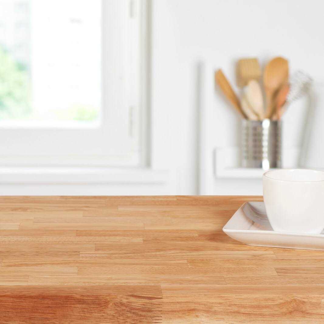 Sparrow Peak Rubberwood 1.75-in Unfinished Natural Straight Hevea Butcher Block Countertop - Shop Hardware Tools Online Store