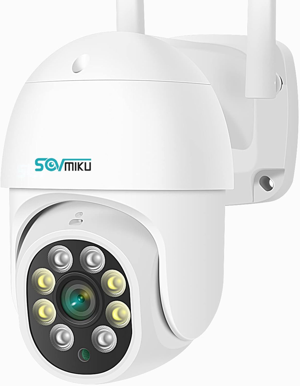 【Porch Light, Pan Tilt 360° View】 3MP Security Cameras WiFi Outdoor,Two Way Audio,Sovmiku Color Night Vision Home Security Cameras System, Motion Detect, 8Ch Expandable NVR 1TB HDD, 4Pc 3MP PTZ Camera