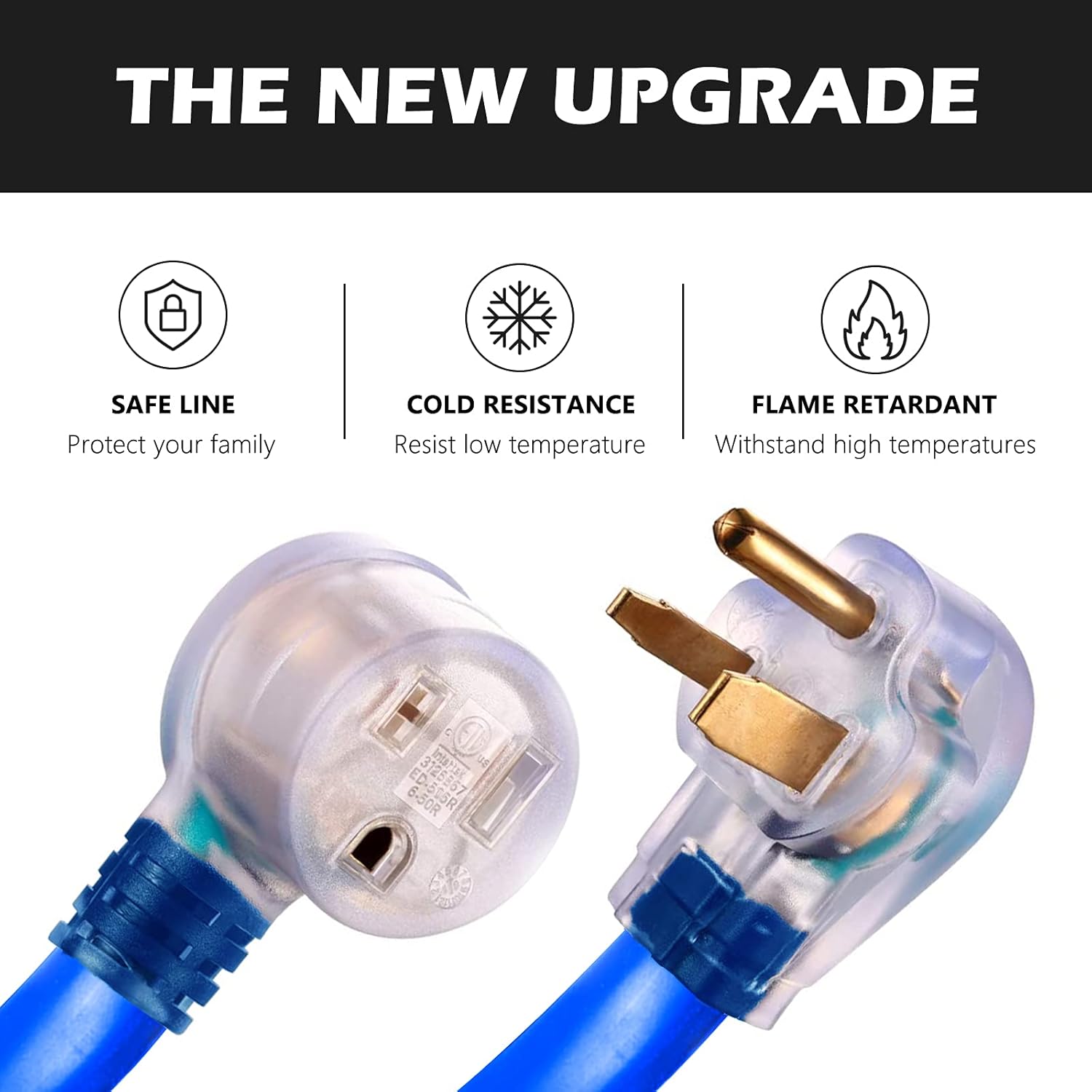HZXVOGEN Power Extension Cord Welder Extension Adapter 50A 25FT 6-50R Female 6-50P Male Prong Heavy Duty Electric Extension Wire Generator Arc Stick MMA MIG TIG Welding Machine Cable-25FT