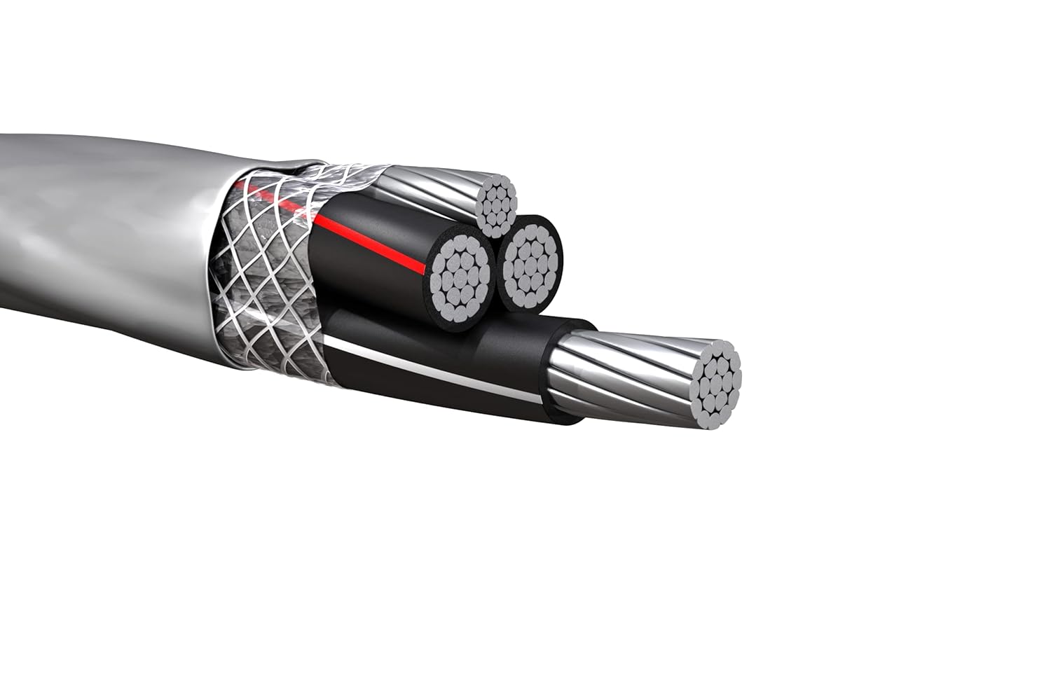 250' Nassau 2/0-2/0-2/0-2/0-1 SER Aluminum Service Entrance Cable