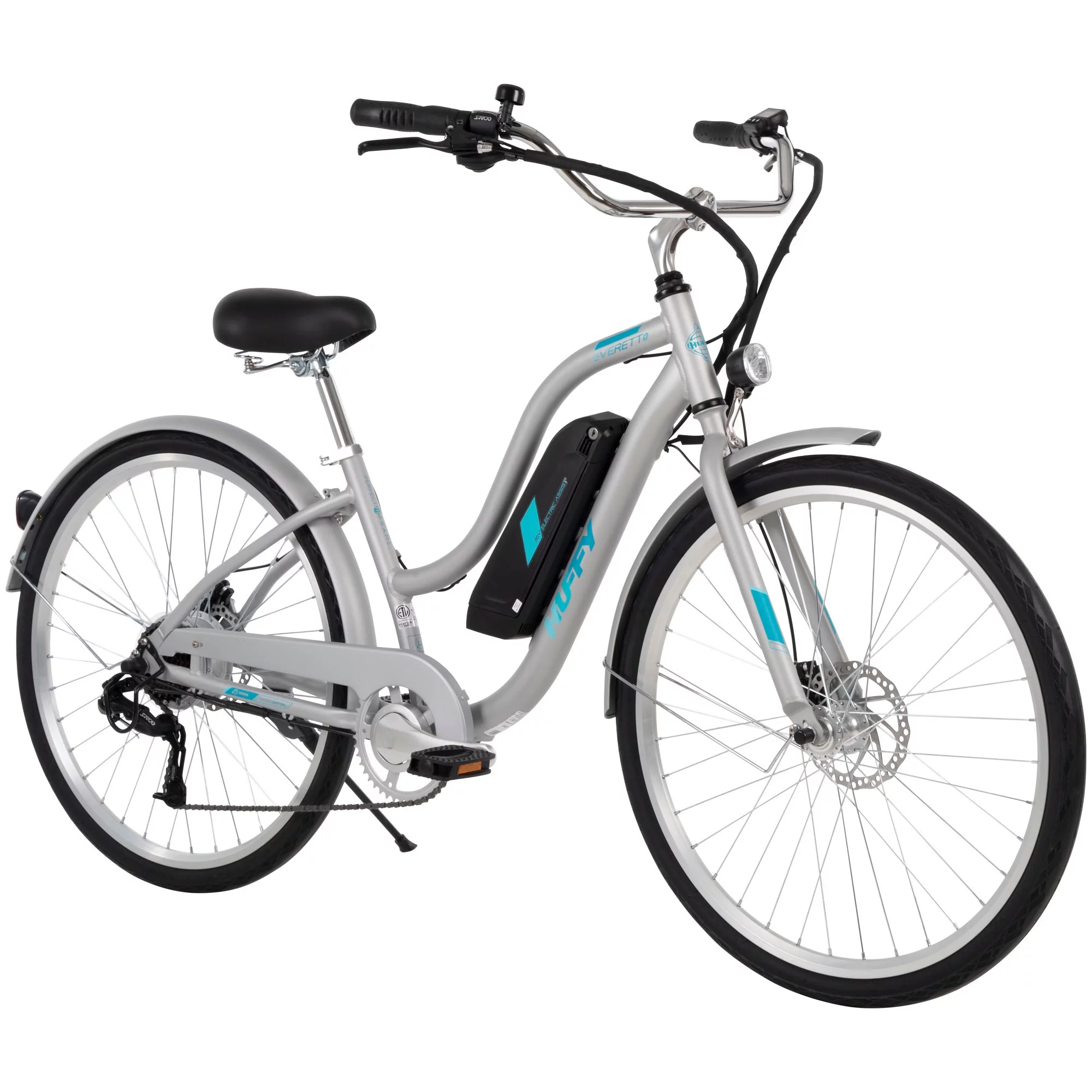 Huffy Everett 27.5" Women’s Comfort Electric Bike, Grey, 36V, 350W, UL2849 compliant - Curated Treasures Market