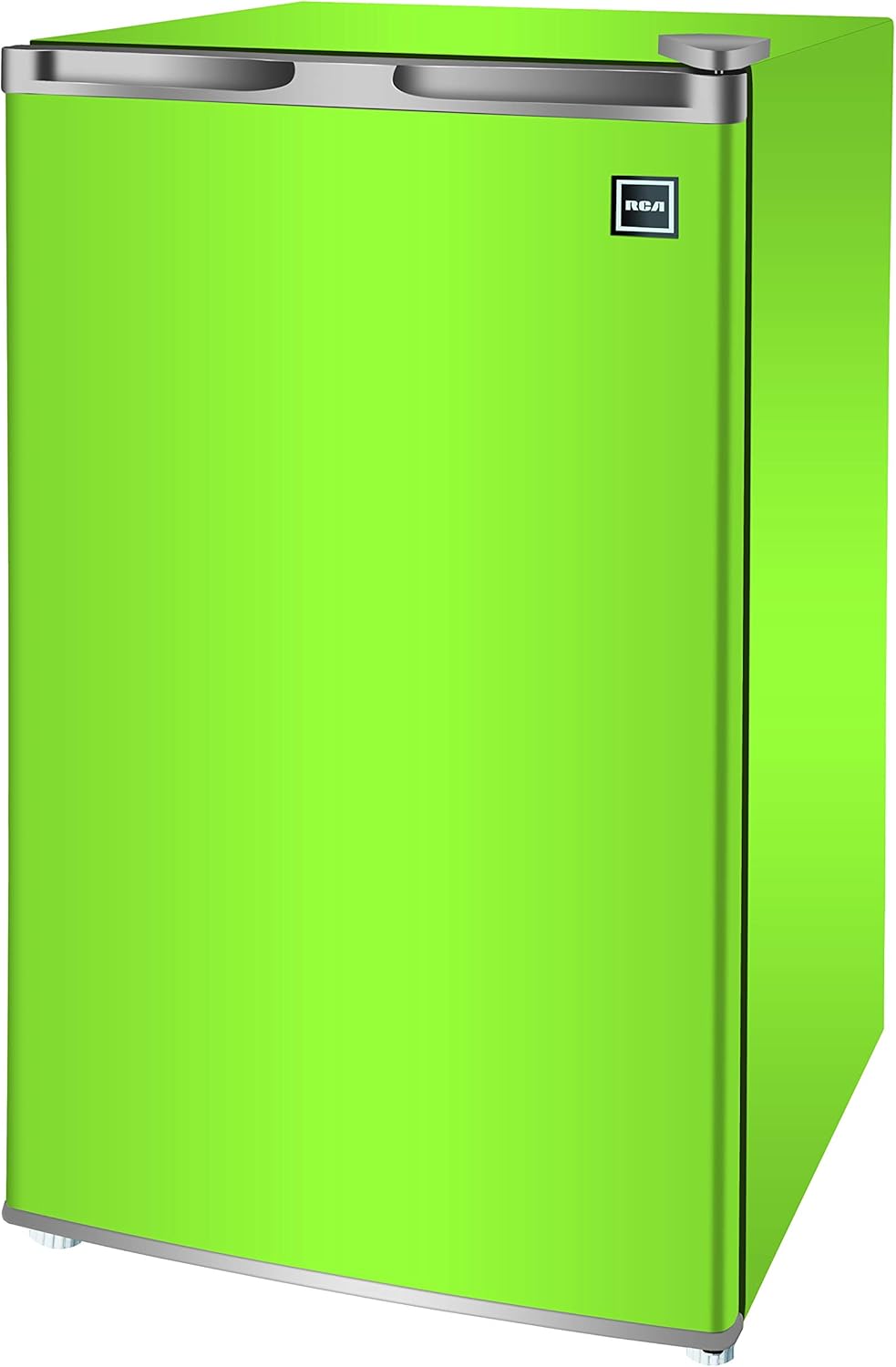 RCA RFR322-B RFR322 3.2 Cu Ft Single Door Compact Mini Fridge Refrigerator, Platinum, Stainless