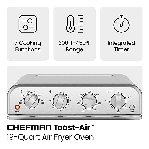 Chefman Air Fryer Toaster Oven Combo, 7-In-1 Convection Oven Countertop