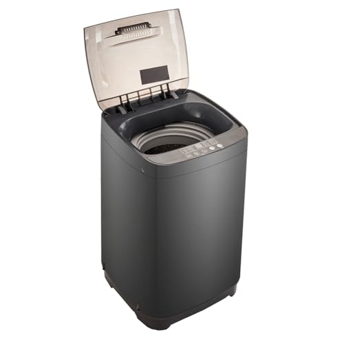 Fully Automatic Portable Washer, 18.31×18.50×31.10 Inch Portable Automatic Washing Machine With 15.4 LBs Capacity 10 Programs & 8 Water Levels For Apartment