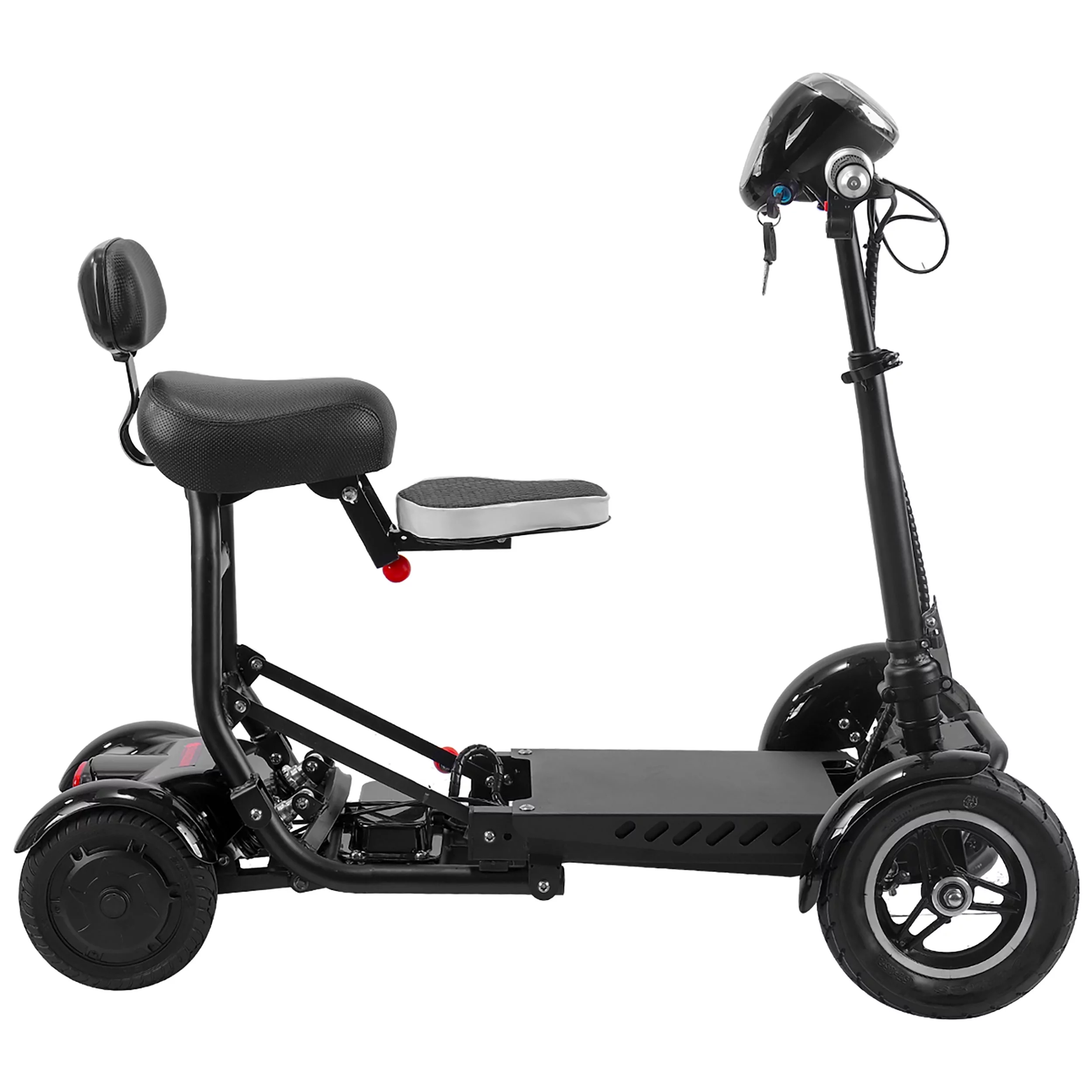 Bangeran Electric Mobility Scooter, 4 Wheel Foldable Portable, Up to 12 Miles - Blue