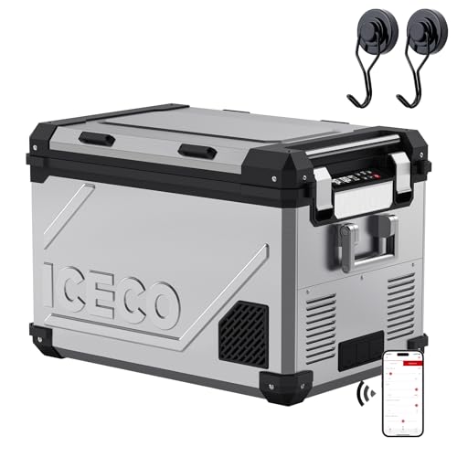 ICECO APL55 12 Volt Refrigerator with Bluetooth Controlled, Dual Zone Portable Fridge with SECOP Compressor, -4℉~68℉, DC/AC, for Truck, RV, Car & Home
