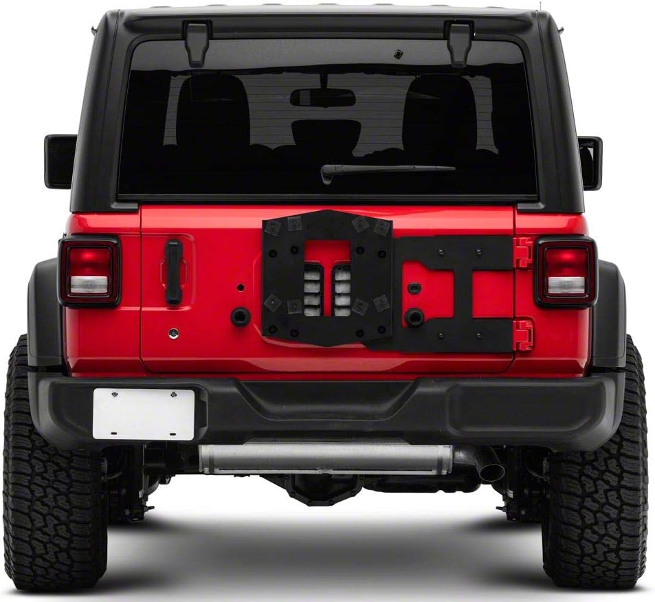Redrock 4x4 HD Tailgate Mounted Tire Carrier Compatible with 18-22 Jeep Wrangler JL