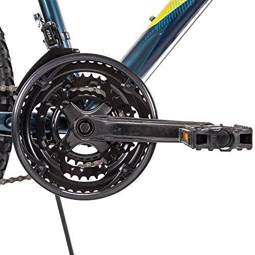 Huffy Hardtail Mountain Bike, Summit Ridge 24-26 inch 21-Speed, Lightweight, Dark Blue