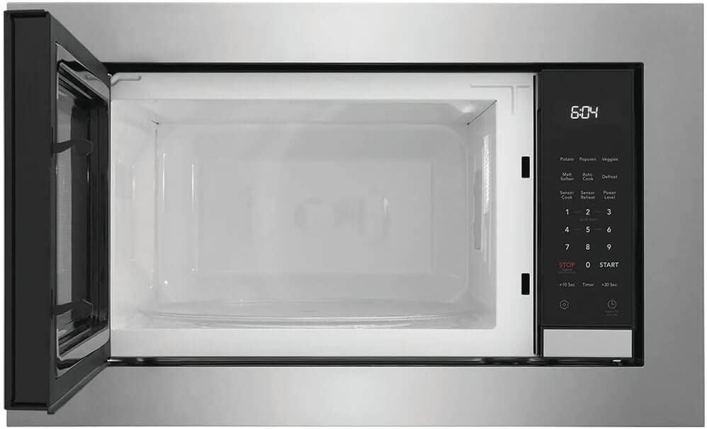 Frigidaire 24 Inch 1100W Built-In Microwave with 2.2 cu. ft. Capacity, Sensor Cook, 10 Power Levels, LED Lighting, Stainless Steel