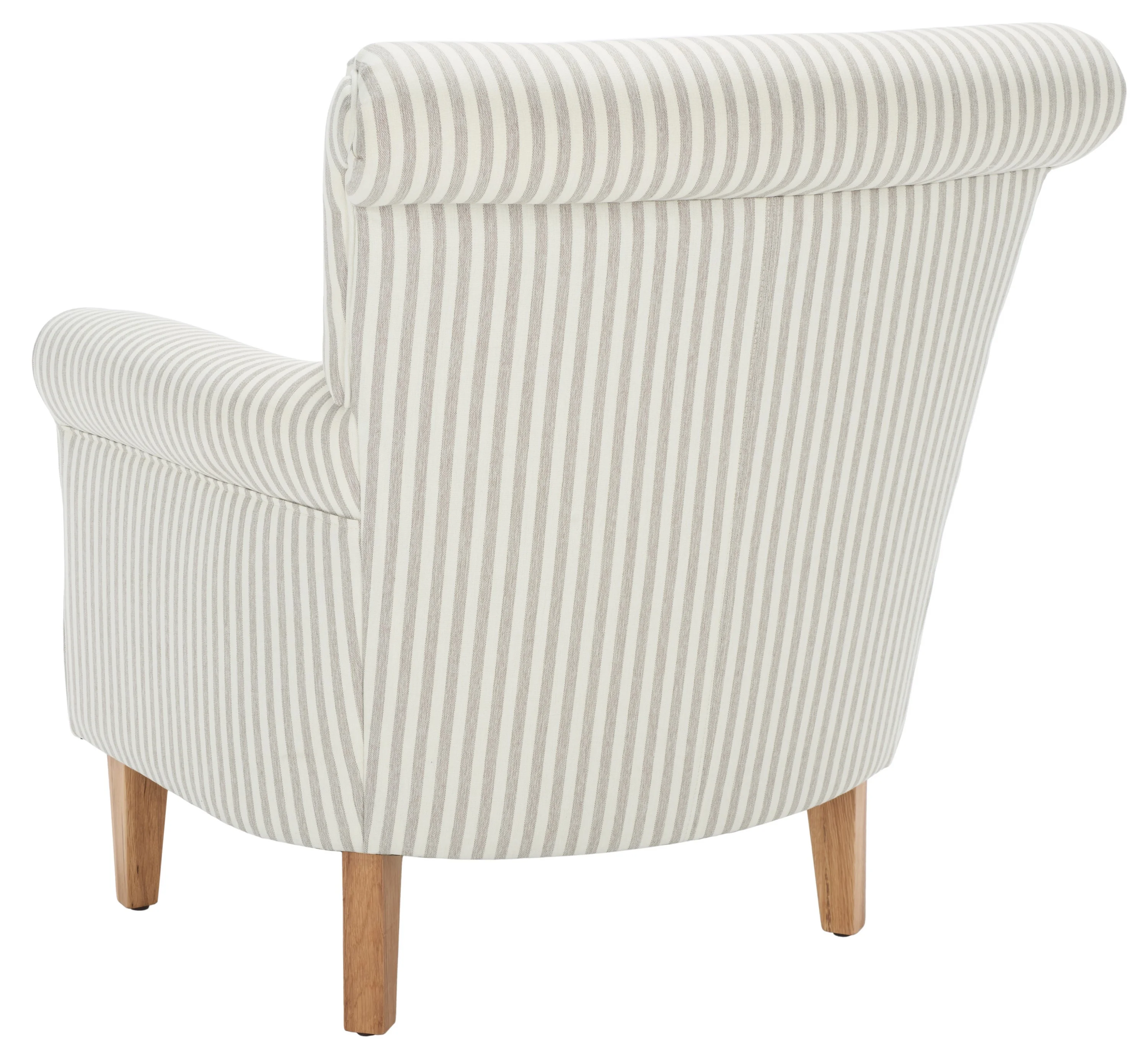 SAFAVIEH Hazina Modern Style Club Chairs, Beige Stripe (30 in. W x 32.8 in. D x 35.4 in. H)