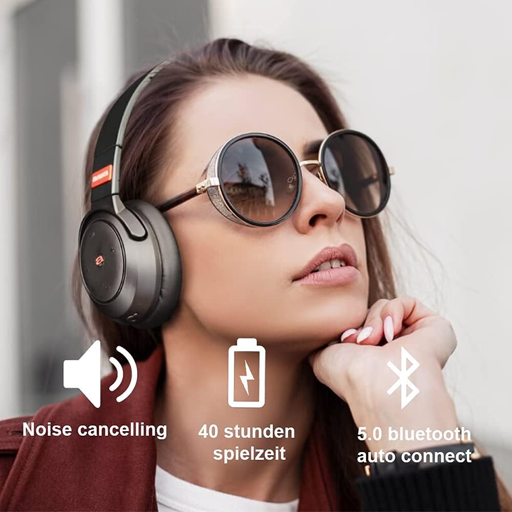 Aiwa Arc-1 ANC - Bluetooth Active Noise Cancelling Headphones - Over Ear - Audiophile Sound Quality - 40-Hour Playtime
