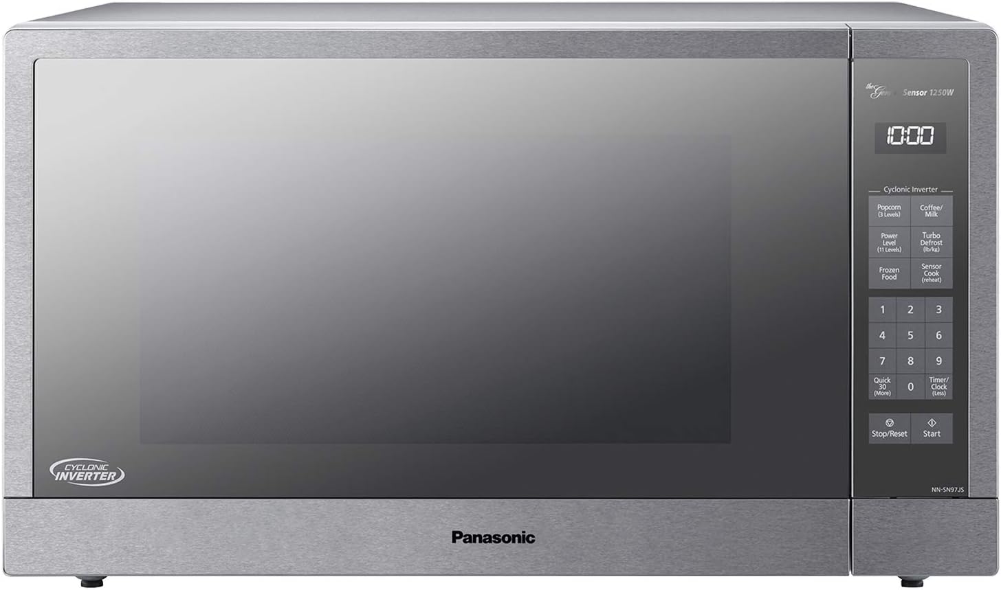 Panasonic Microwave Oven & Microwave Oven NN-SN966S Stainless Steel Countertop/Built-In with Inverter Technology and Genius Sensor, 2.2 Cubic Foot, 1250W