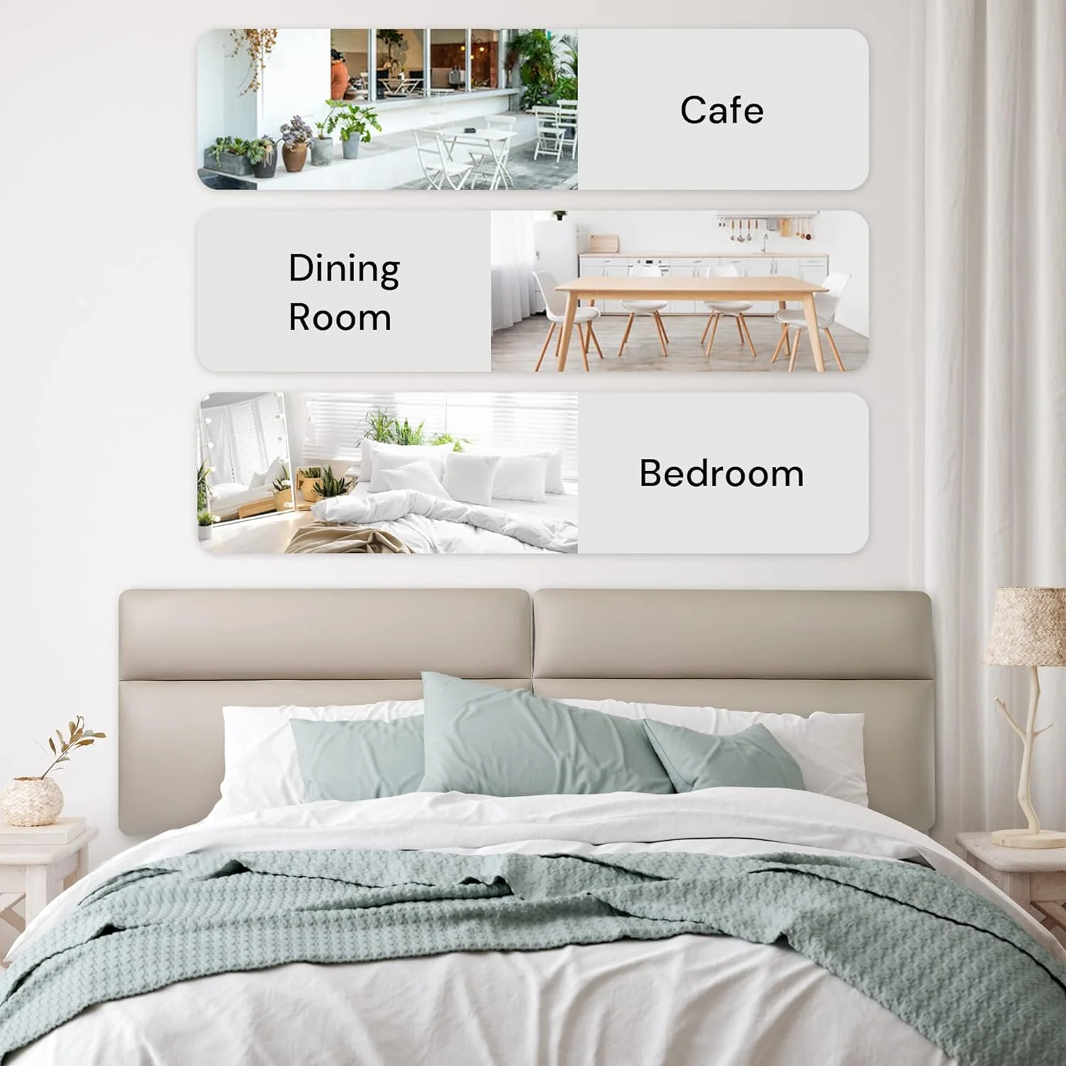Wall Mount Faux Leather Headboard for King Size Bed, Modern Style Upholstered Headboard, Adjust Height Freely, Easy to Assemble (Nature, King)