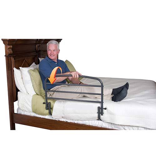 Stander 30x22 Safety Adult Bed Rail - Home Elderly Bedside Safety Rail + Swing