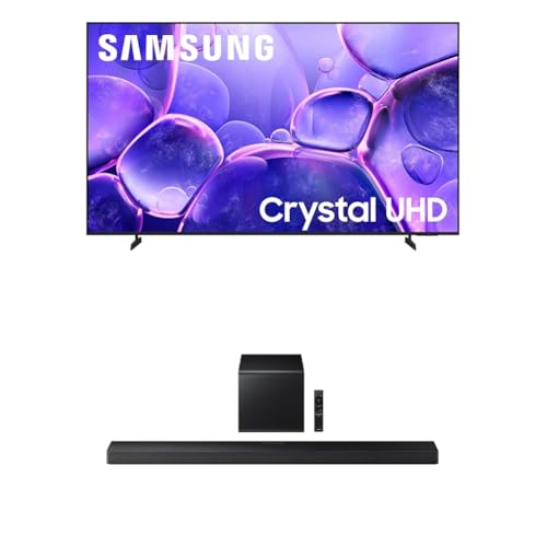 Samsung 43-Inch Class Crystal UHD U8000F 4K Smart TV (2025 Model) Endless Free Content, Crystal Processor 4K, MetalStream Design, Knox Security, Alexa Built-in