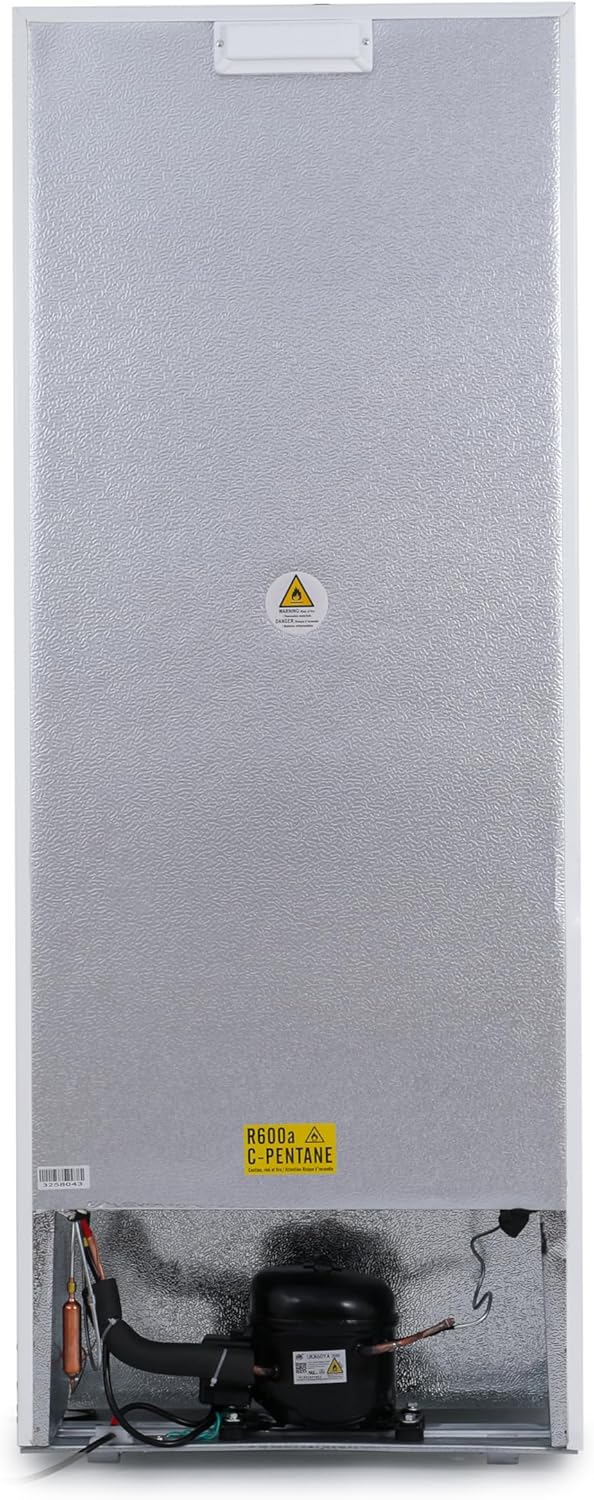 Commercial Cool Upright Freezer, Stand Up Freezer 6 Cu Ft with Reversible Door, White with VCM Door
