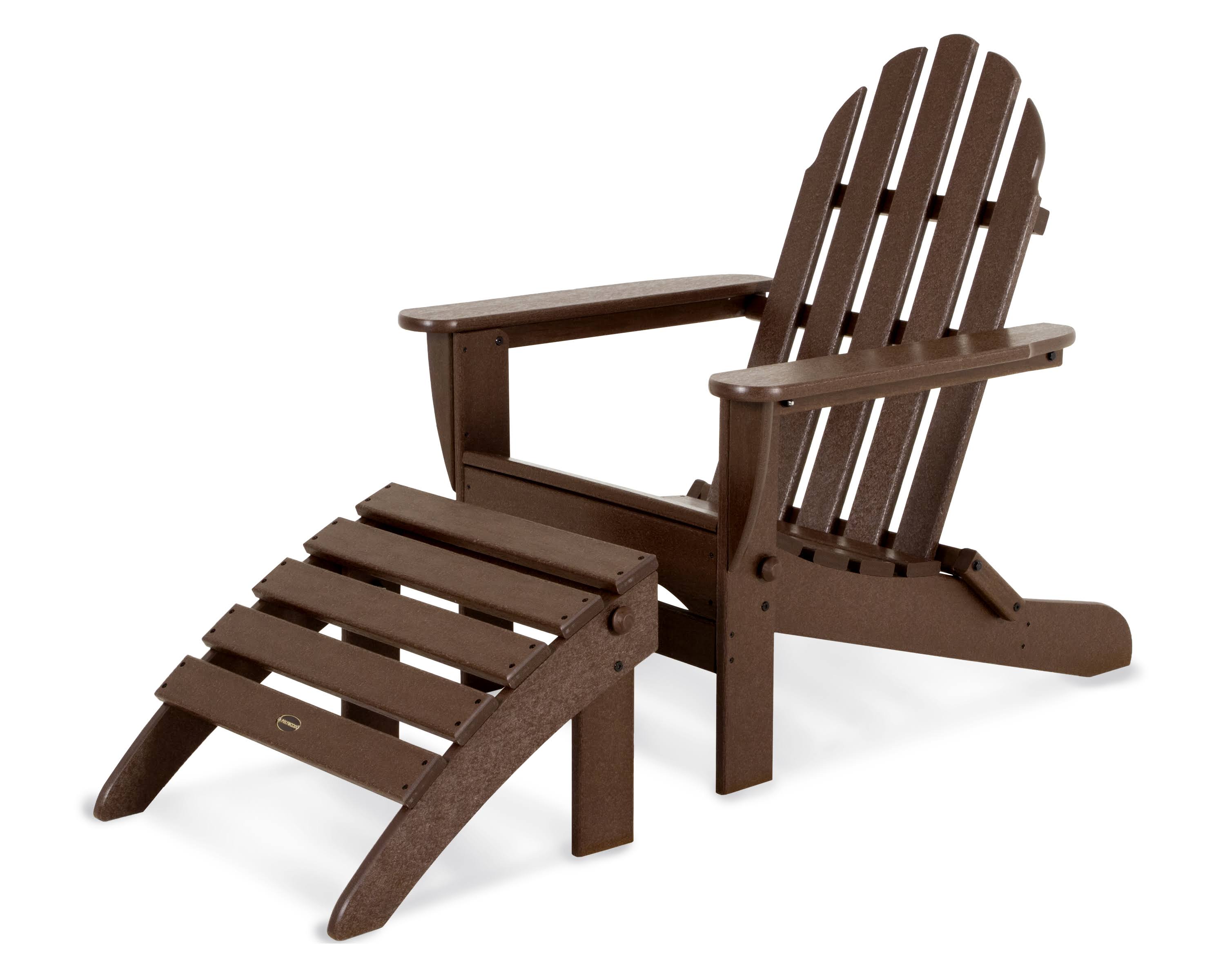 POLYWOOD Classic Adirondack 2 Piece Set - Mahogany