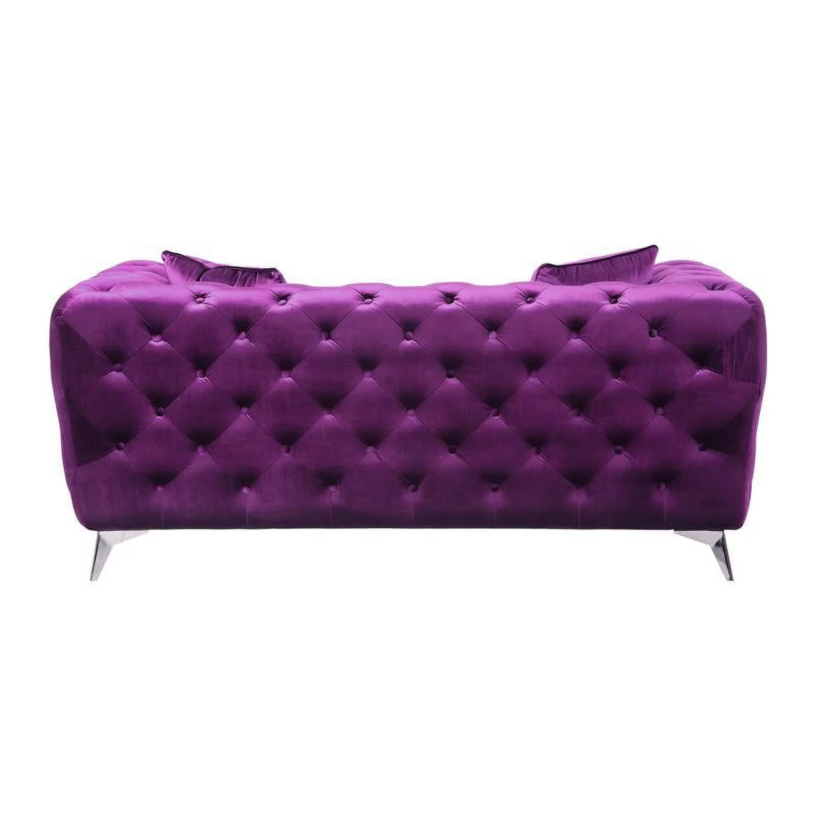 Bowery Hill Transitional / Modern Loveseat in Purple Fabric Finish