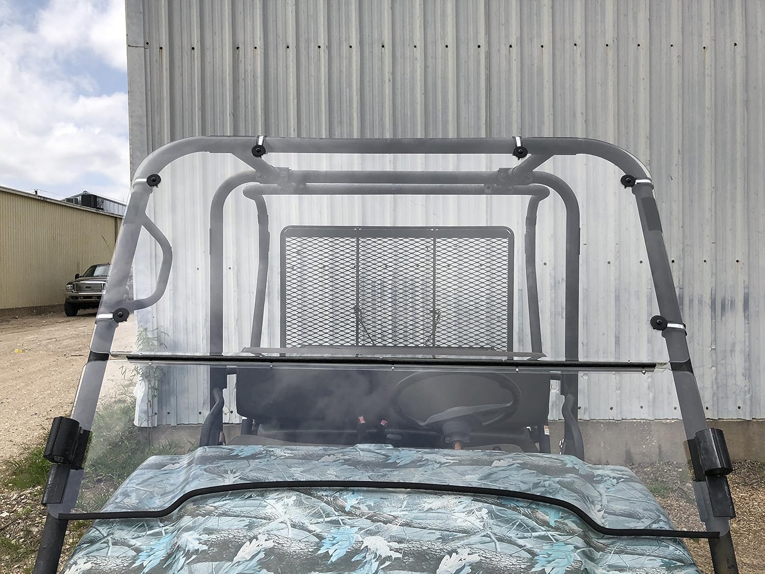 A&S AUDIO AND SHIELD DESIGNS KAWASAKI MULE 3000,3010 TRANS 4X4 FULL AND FLIP UP 1/4 POLYCARBONATE WINDSHIELD