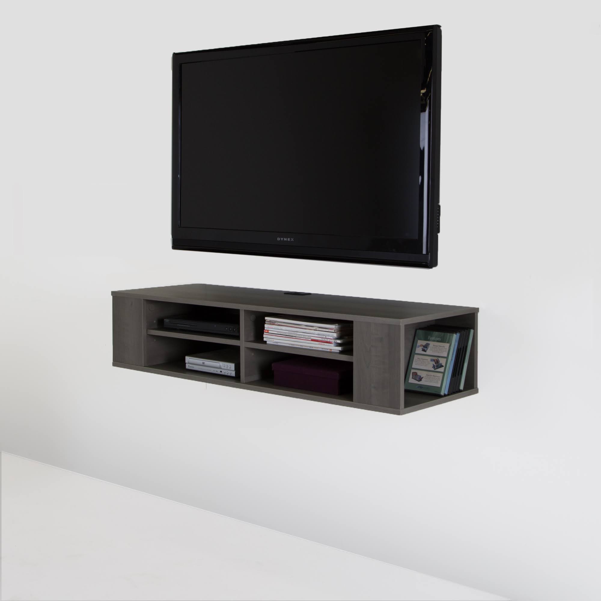 South Shore City Life 48&& Wide Wall Mounted Media Console, Gray Maple
