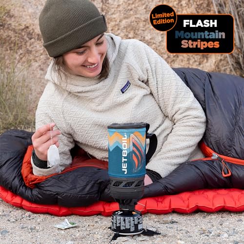 Jetboil Flash Camping and Backpacking Stove System, Portable Propane/Isobutane Burner with Cooking Cup for Outdoor Trips and Hiking