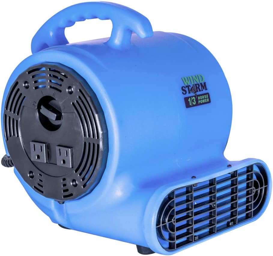 EZ-FLO / 3 1/3 HP Air Mover for Water Damage Restoration Carpet Dryer, Blue