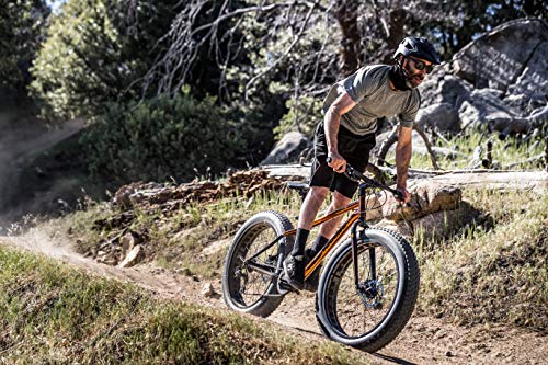 Mongoose Argus Trail or ST Fat Tire Mountain Bike, 20, 24 or 26 Inch Bike for Kids and Adults, 7 or 16 Speed, Aluminum or Steel Frame, Knobby Mountain Fat Tires, Mechanical Disc Brakes