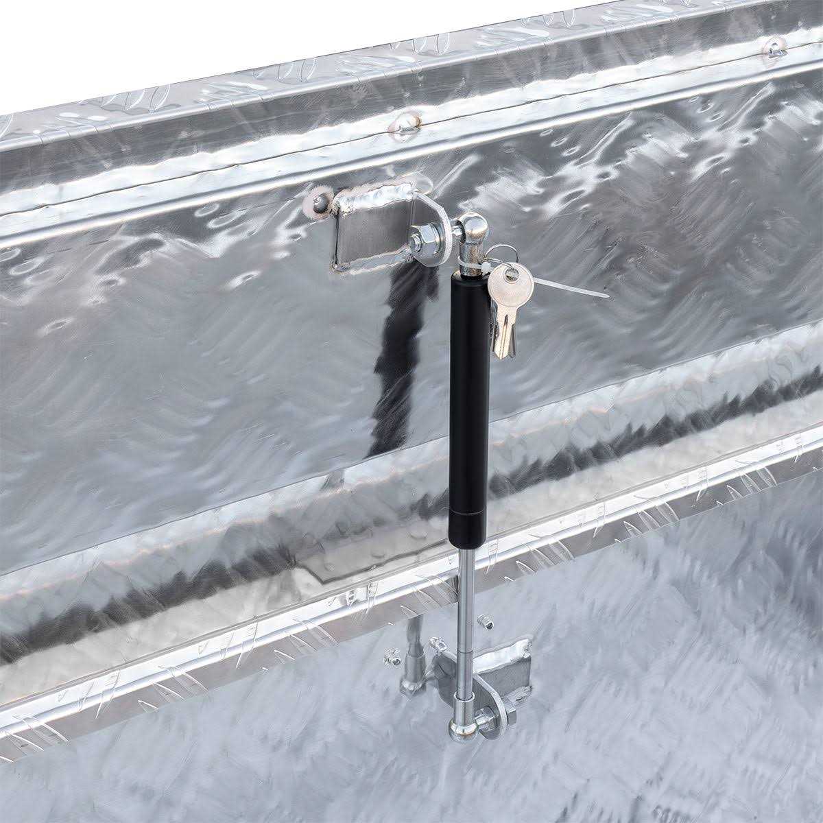 Xtremepowerus 71 Slimline Aluminum Crossbed Pickup Truck Trailer Storage Box Crossover Tool Box Paddle Latches - Shop Hardware Tools Online Store