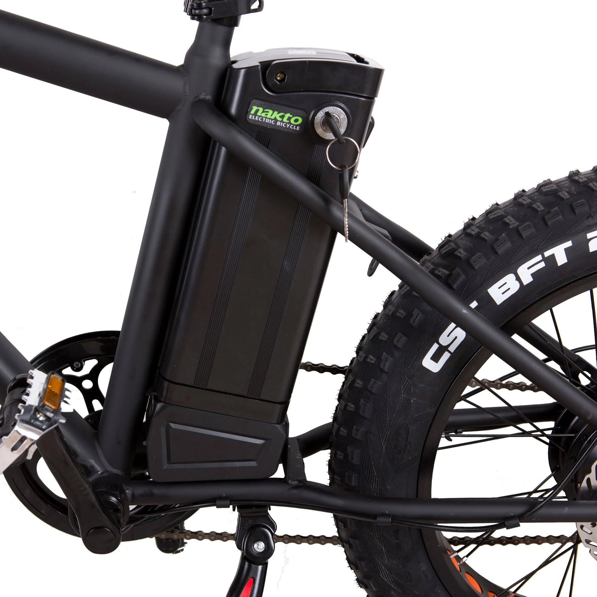 Nakto Fat Tire Electric Bicycle 20x22 Mini Cruiser White