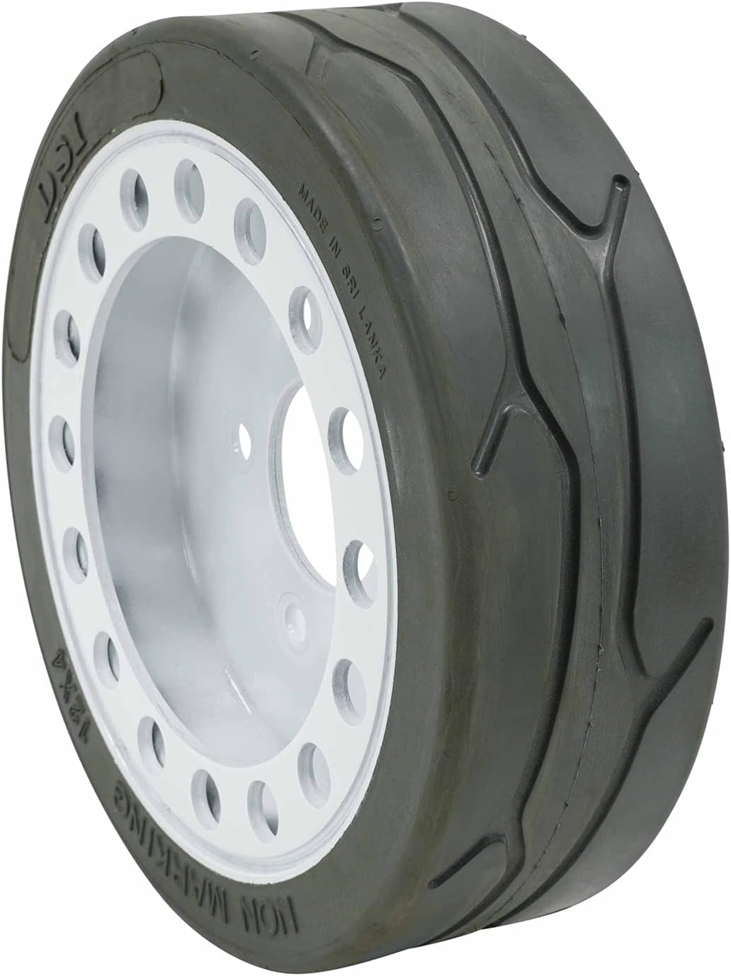 Mytee Products (4 Pack) SkyJack 158437, 158438, Tires 12 x 4, Brake- Model # SJIII3219, SJIII3015, SJIII3215, SJIII3019 | Non-Marking Wheel Assembly