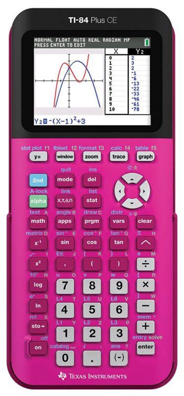 Texas Instruments TI-84 Plus CE Graphing Calculator - Pink