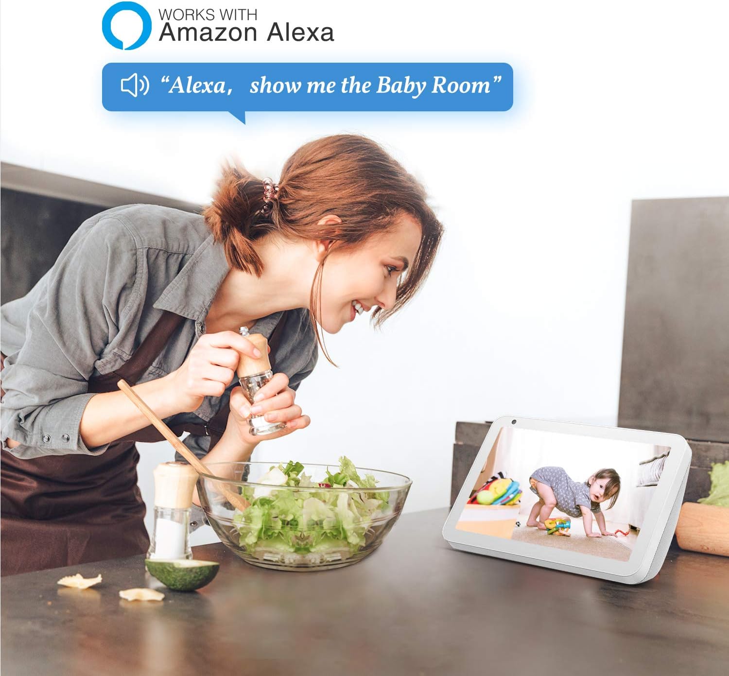 WiFi Camera Indoor, 1080P HD Smart Security Camera with &Night Vision, Motion Detection, Two-Way Audio, Nanny for Baby/Elder/Pet, Home Safety Monitor Controlled by App, Compatible with Alexa, 4-Pack Pack of 2