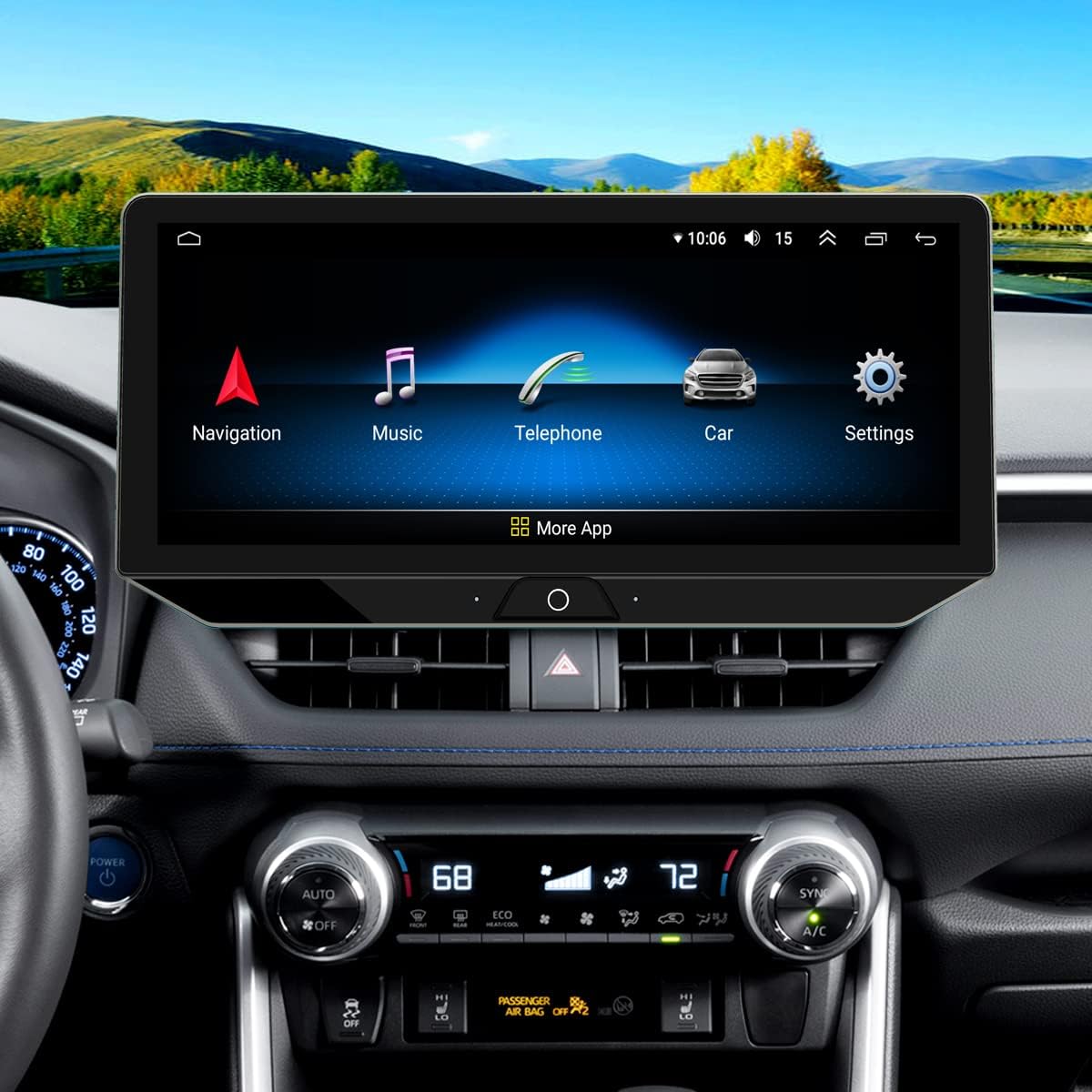 Radio for Toyota RAV4 Android Stereo 2019 2020 2021 2022 IPS 12.3inch Touch Screen 4G RAM 64G ROM Build in Wireless carplay 4G LTE Free Camera