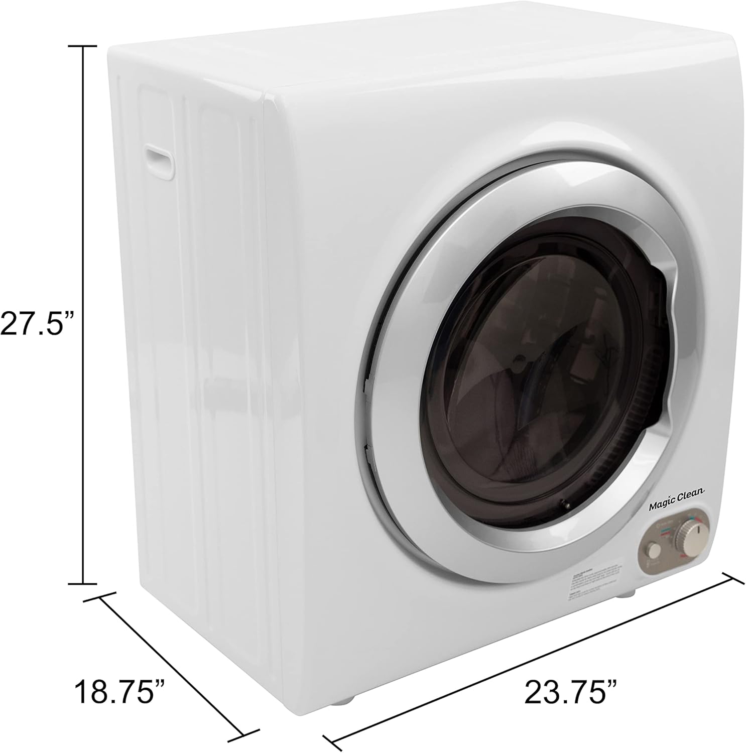 MCLD24WI Clothes Dryer Portable Front Loading for Laundry, Compact for Apartments, RV and More, White