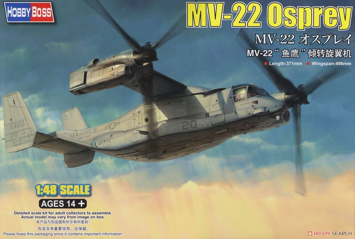 Hobby Boss - MV-22 Osprey- 1:48 - Airplane Model Kit