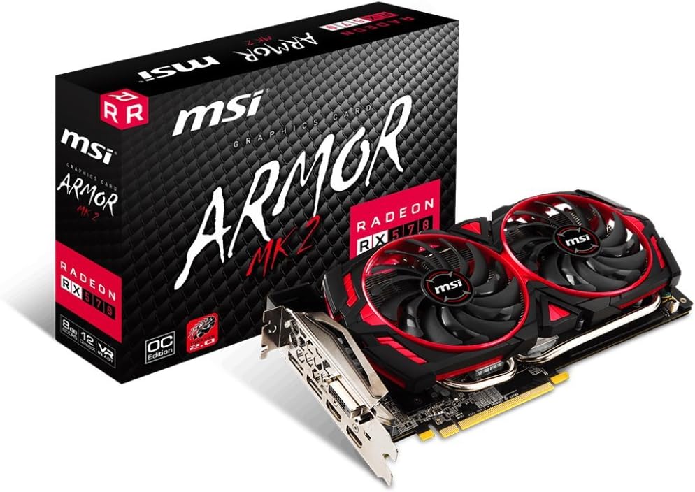 MSI Gaming Radeon RX 580 256-bit 4GB GDRR5 DirectX 12 VR Ready CFX Graphcis Card (RX 580 GAMING X 4G)