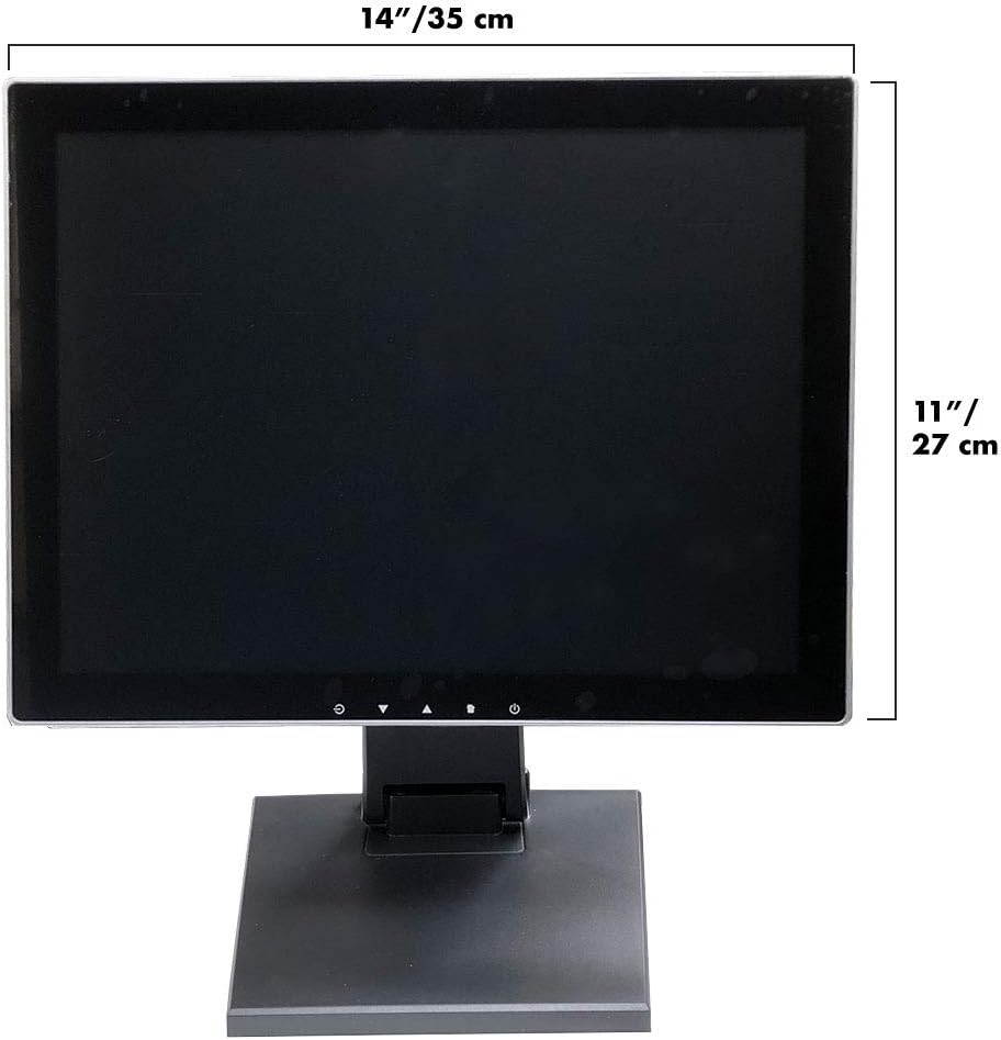 15" Pro Series Capacitive LED Backlit Multi-Touch Monitor, True Flat Seamless Design Touchscreen, Great for Office, POS, Retail, Restaurant, Bar, Gym, Warehouse, NO Driver Required (15 Inch)