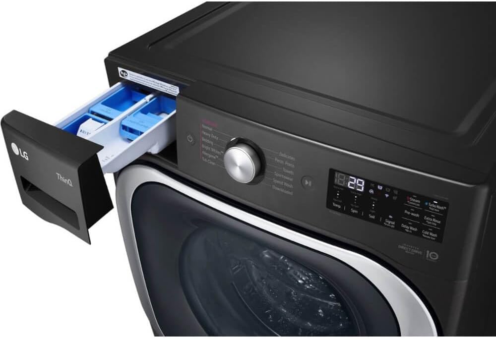LG WM8900HBA 5.2 Cu. Ft. Black Steel Front Load Washer