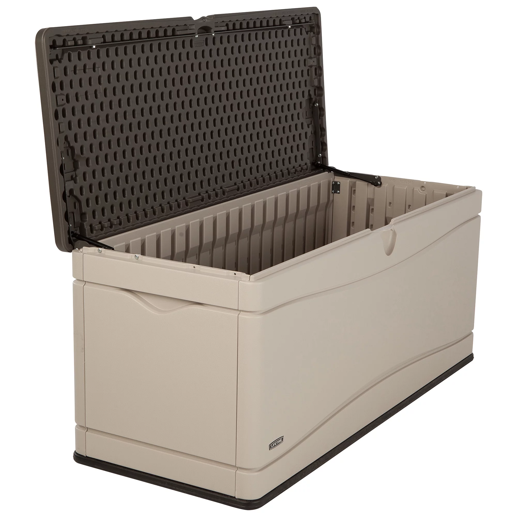 Lifetime Heavy-Duty 130 Gallon Plastic Deck Box, Desert Sand (60012)