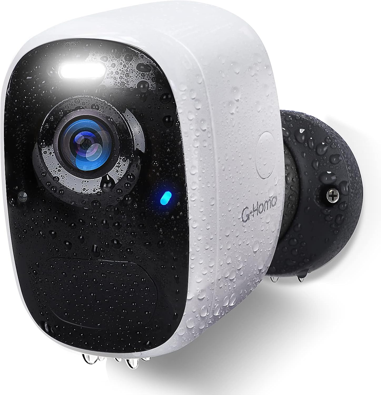 Security Camera Wireless Outdoor, G-Homa WiFi 1080P Battery Powered Cameras for Home Security with Spotlight Color Night Vision/Siren Alarm/2-Way Audio/Waterproof/Smart AI Motion Detection, SD/Cloud