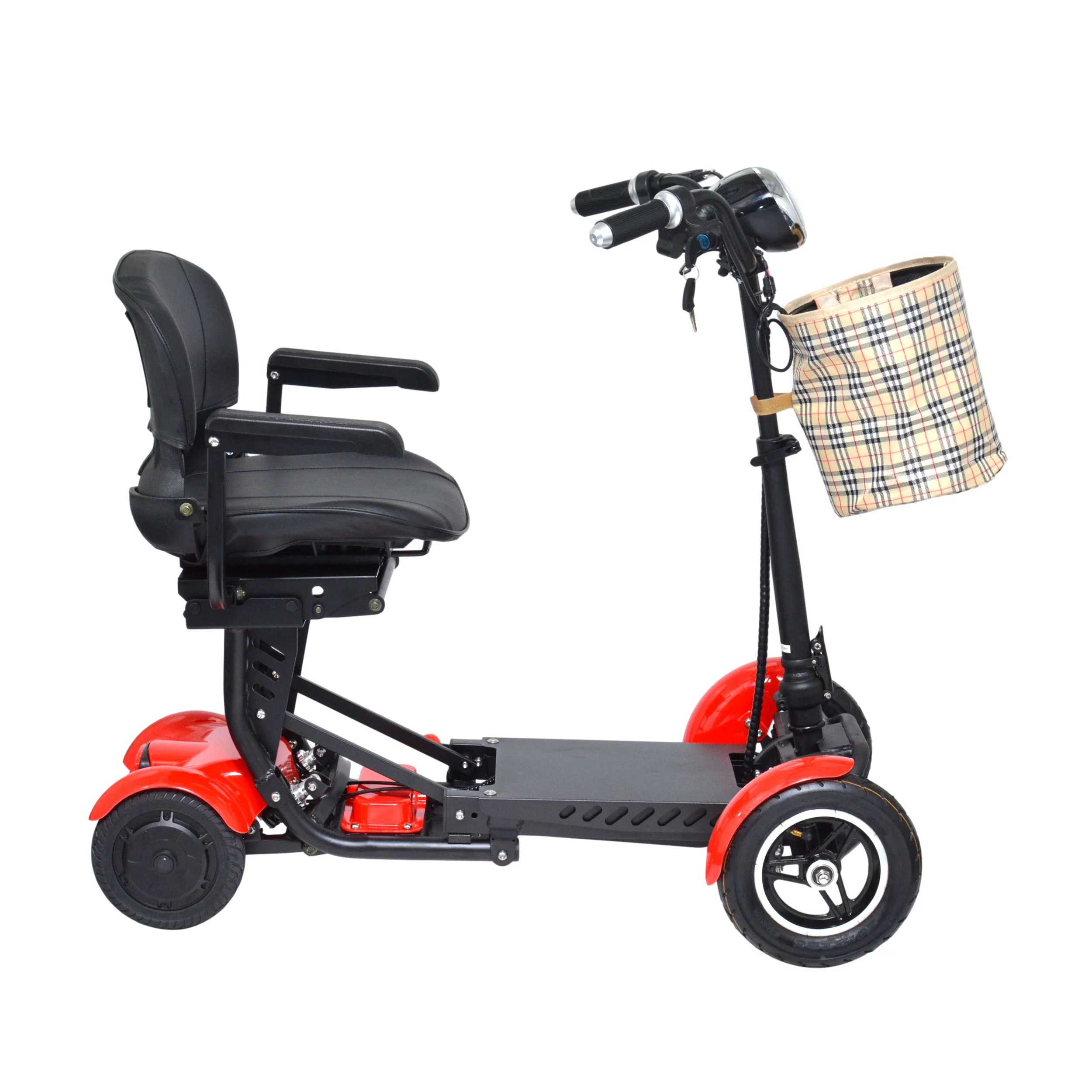 Bangeran Electric Mobility Scooter, 4 Wheel Foldable Portable, Up to 12 Miles - Blue