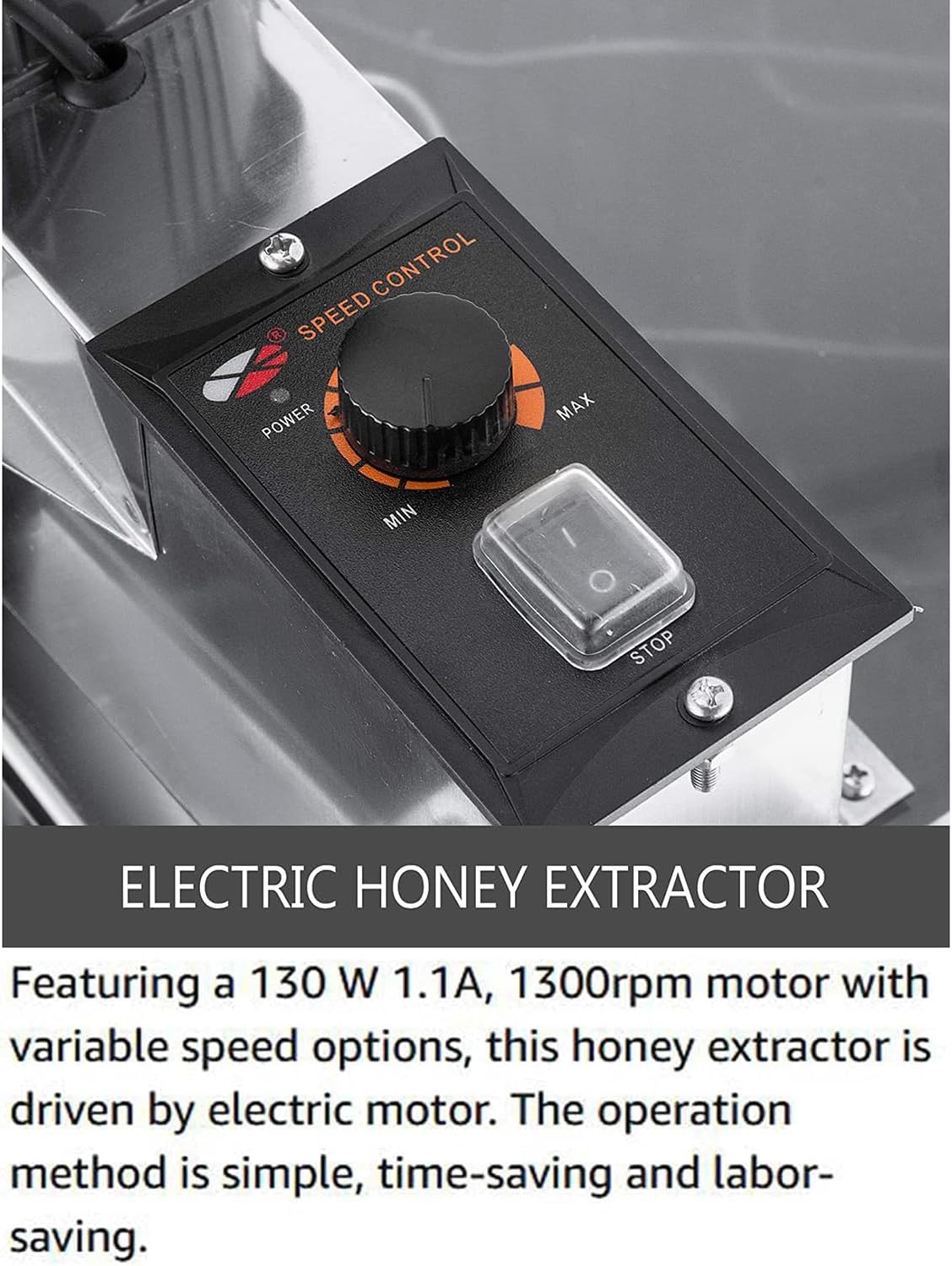 Electric Honey Extractor Separator, 3 Frame Food Grade Stainless Steel Honey Extractor, Drum Extraction Apiary Centrifuge Equipment for Honey Making, for Beekeeper