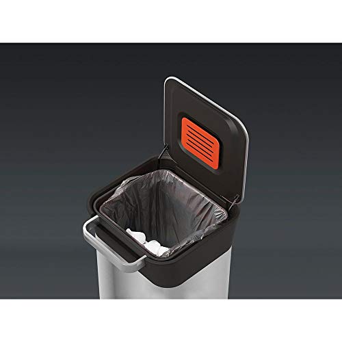 Joseph Joseph Intelligent Waste Titan Trash Can Compactor Kitchen Bin with Odor Filter, Holds up to 60L After Compaction