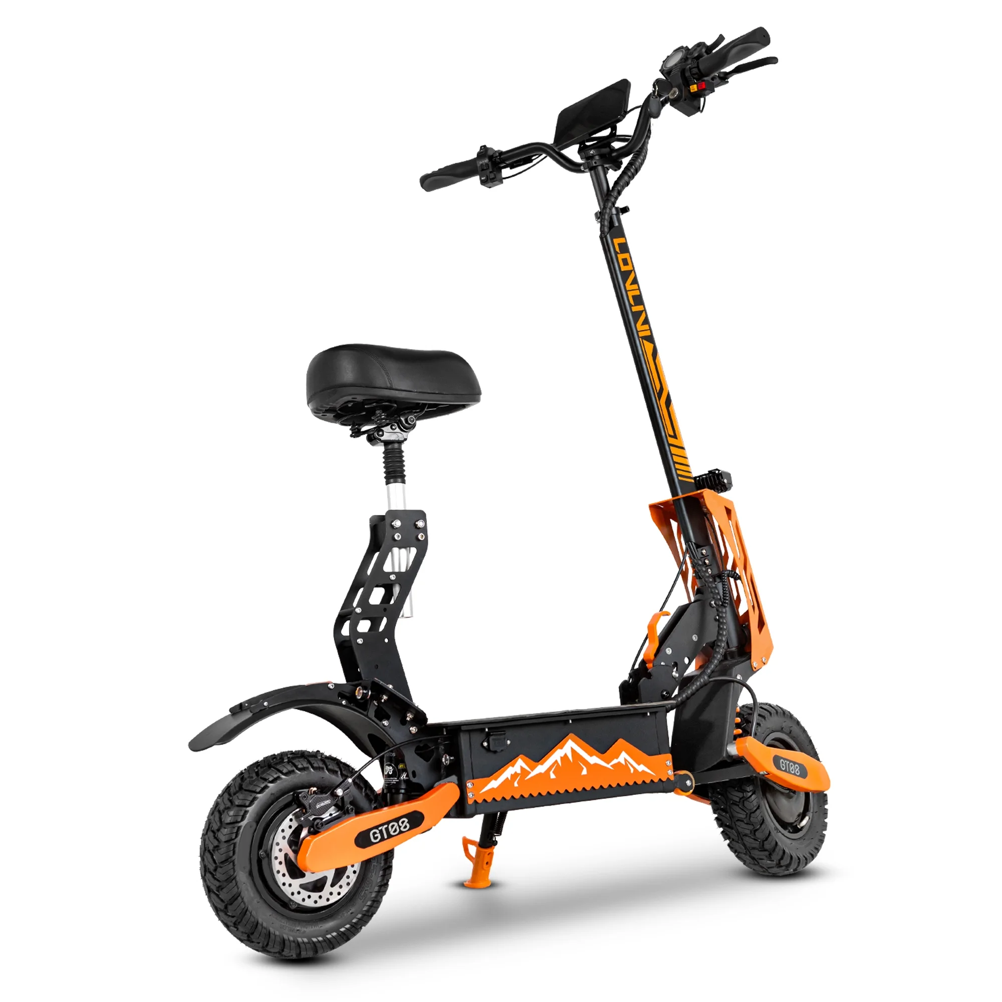 Electric Scooter for adults, Up to 50MPH Top Speed, 5600W Motor 60V/27A, E-Scooter, 40 Miles Long-Range, 11" Off Road Tires, Folding Commuting Scooter for Adults with Seat - Curated Treasures Market