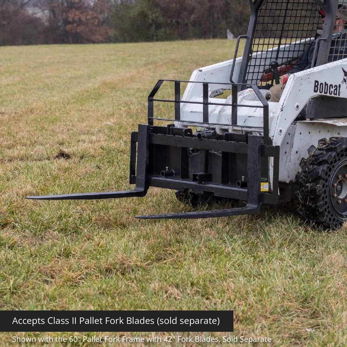 Titan Attachments 72-in Skid Steer XL Pallet Fork Frame Attachment, 5,500 LB Capacity – Quick Tach Tractor