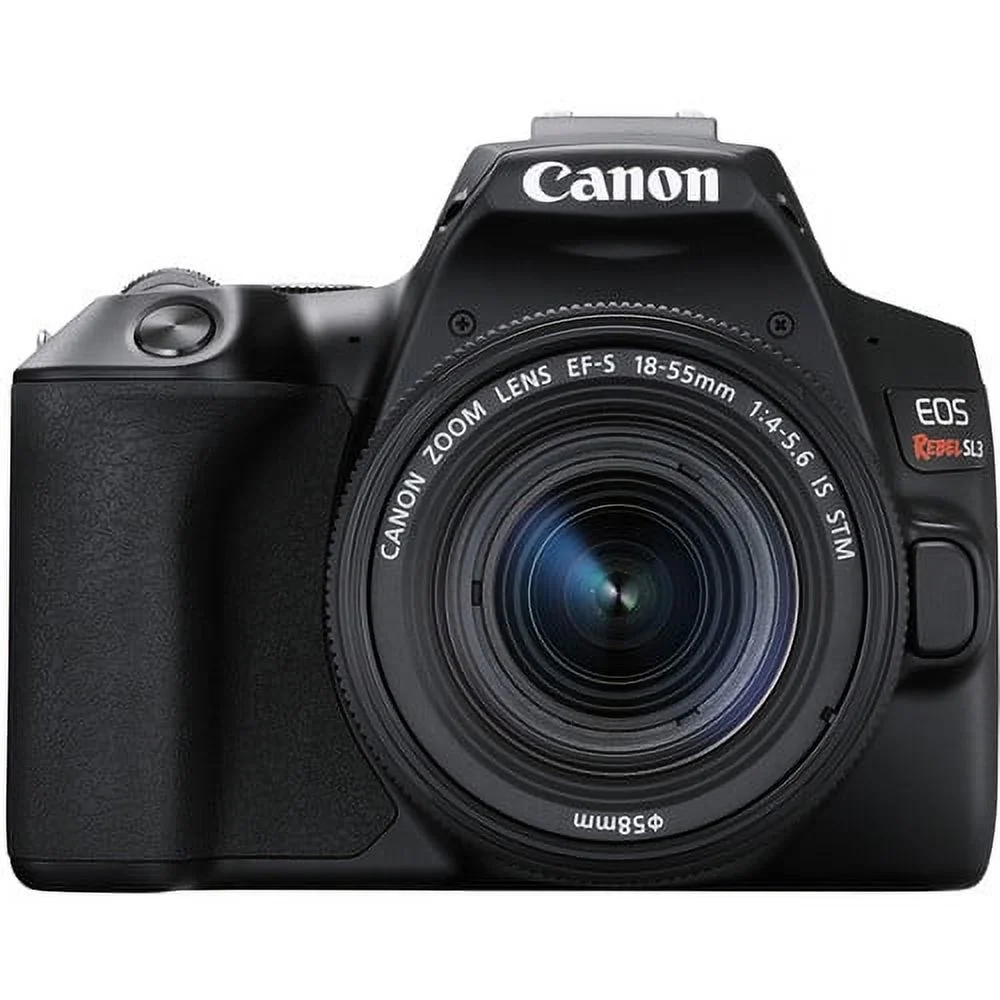 Canon Rebel SL3 / EOS 250D DSLR Camera w/Canon EF-S 18-55mm f/4-5.6 IS STM Lens+Canon EF 75-300mm III Lens+420-800mm HD Telephoto Zoom lens+case+128Memory Cards (24PC)