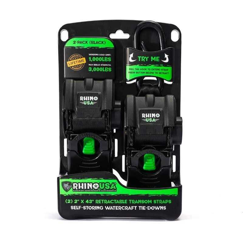 Rhino USA Retractable Transom Tie-Down Straps - Shop Hardware Tools Online Store