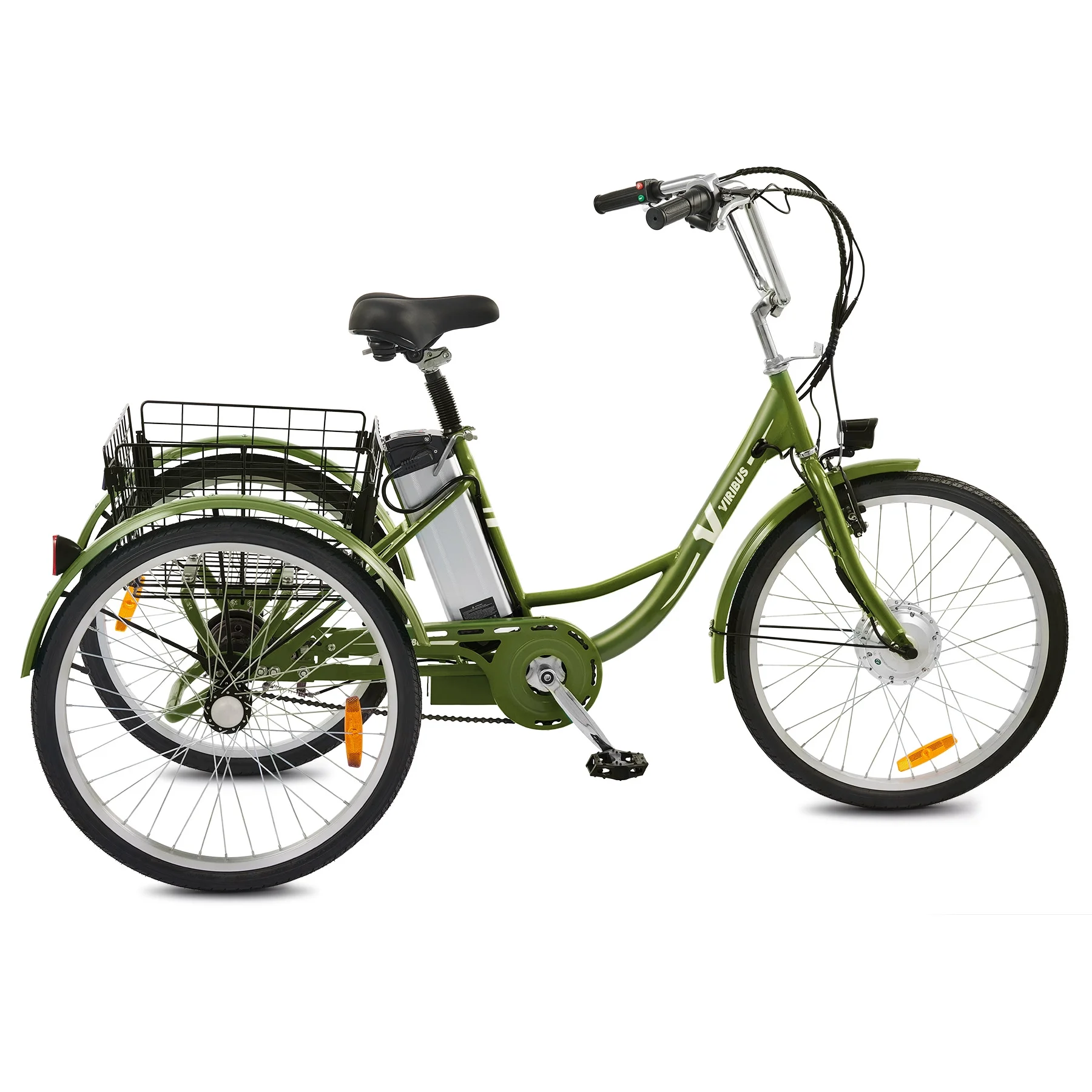 26 Electric Tricycle for Adults 3 Wheel Electric Bike 250W Electric Trike Black